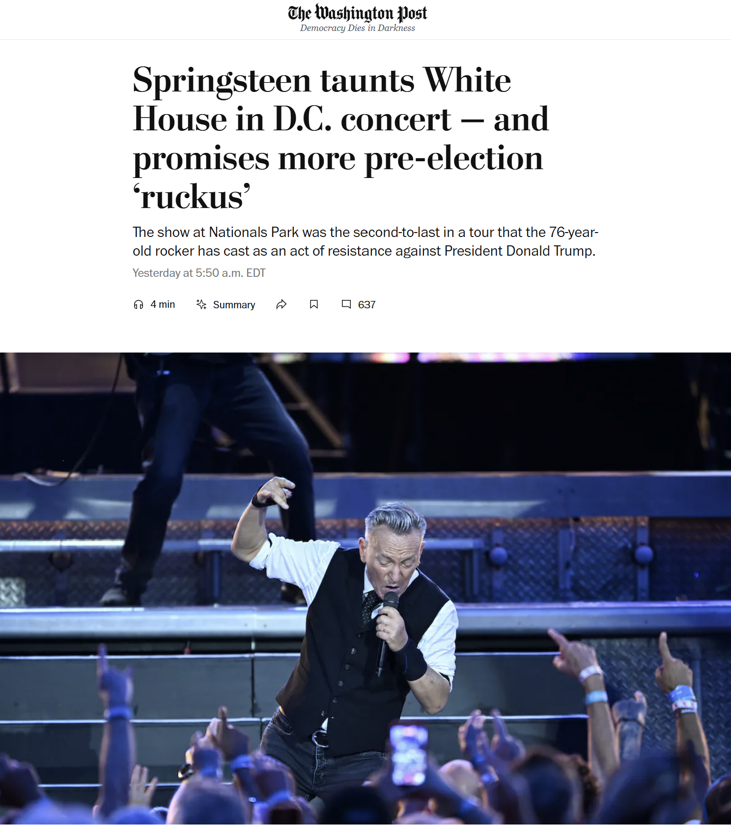 Bruce Springsteen ruckus