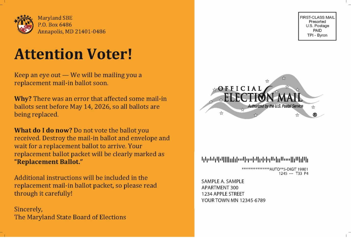 mail in ballots