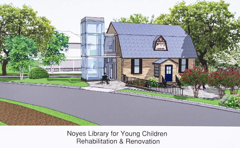 Rendering of the renovations for the Noyes Library