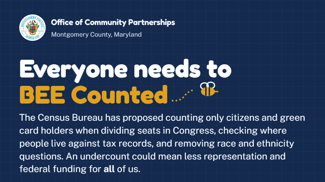 Officials Call on Census Bureau to Withdraw Rule That Would Leave Residents Out of the 2030 Count and Erase Race and Ethnicity Data | Montgomery County, MD